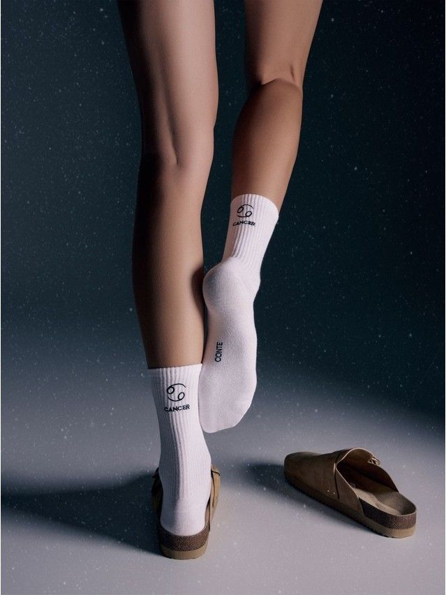 Носки женские хлопковые C FANTASY (с вышивкой) 24С-77СП, р.23-25, 636 черный - 1