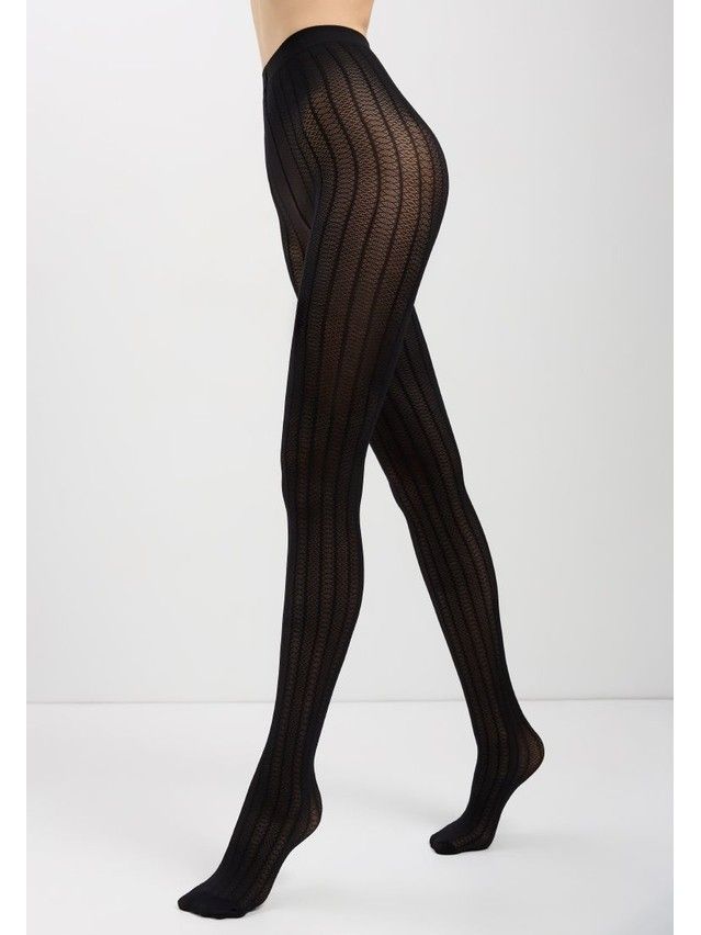 Колготки женские CE FANTASY LACY LINE, р.2, nero - 8