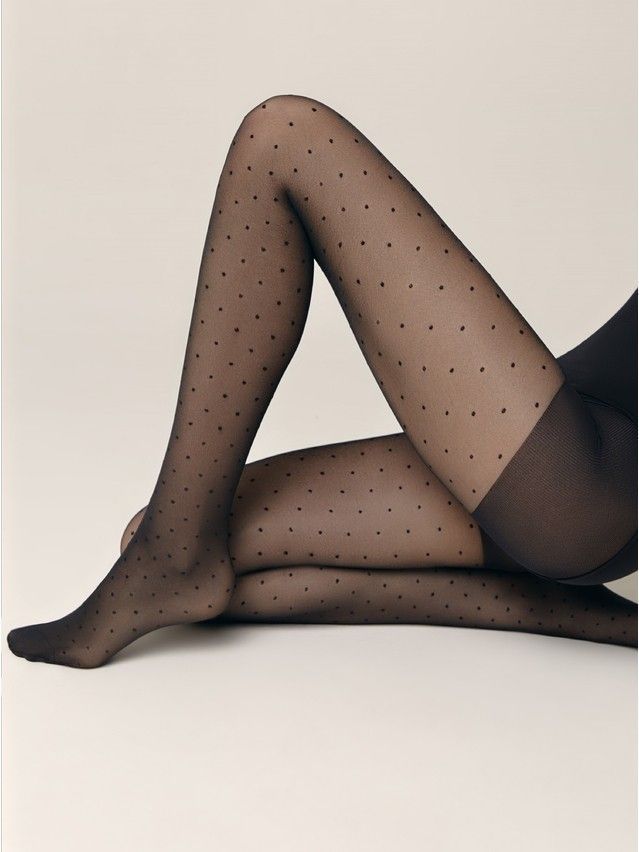 Колготки женские CE FANTASY DOTS SLIM, р.2, nero - 2