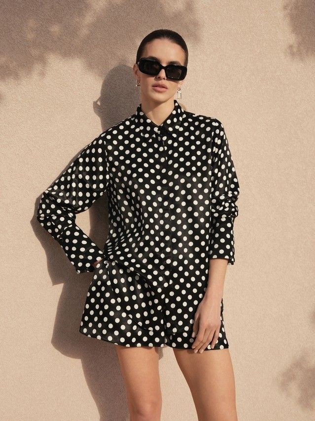 Блузка женская CE LBL 3314, р.170-84-90, black-white dots - 4