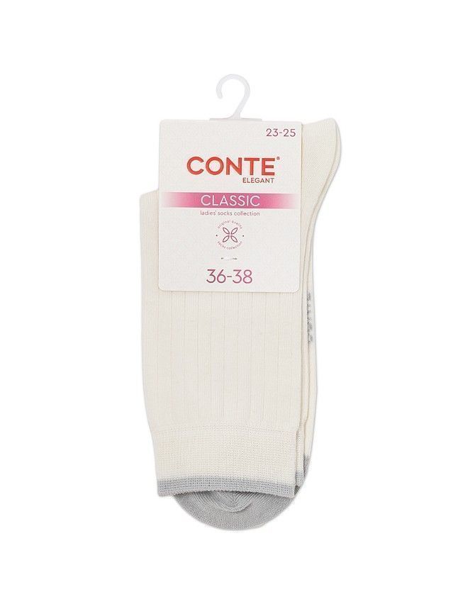 Носки женские хлопковые CE CLASSIC 25С-32СП, р.23-25, 785 молочный-серый - 4