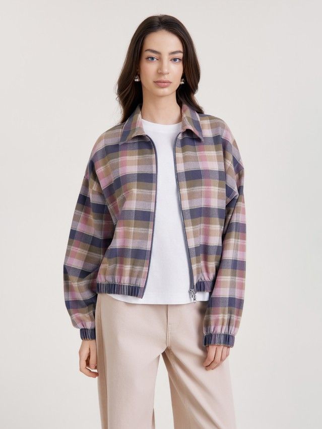 Жакет жен. C LJ 3660, р.170-84-90, pink-check - 4