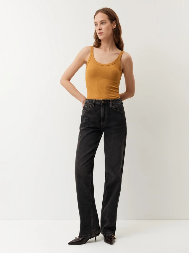 Джинсы жен. C CON-951, р.164-90, washed black - 1