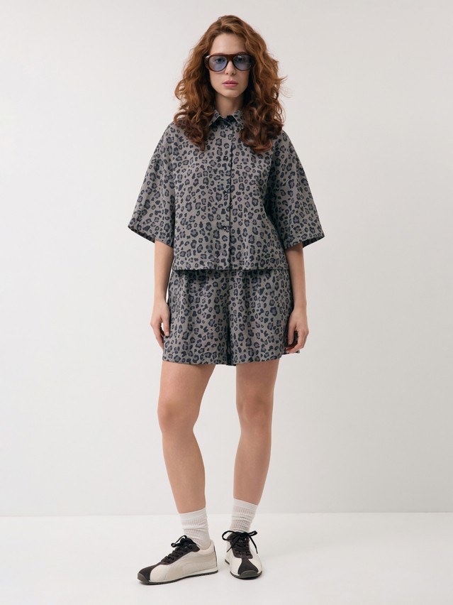 Блузка жен. C LBL 3729, р.170-84-90, khaki leo - 6