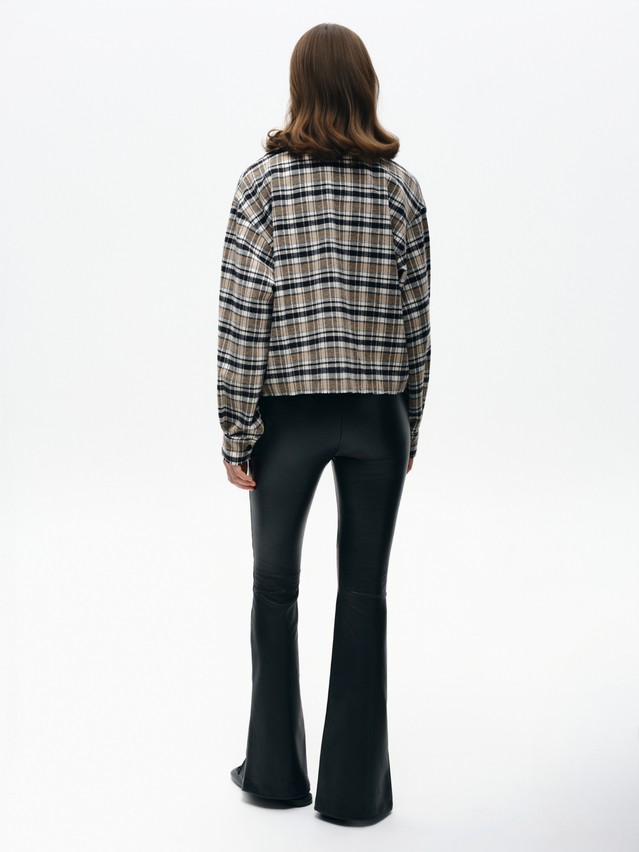 Рубашка женская C LRU 3504, р.170-84-90, black-beige check - 7