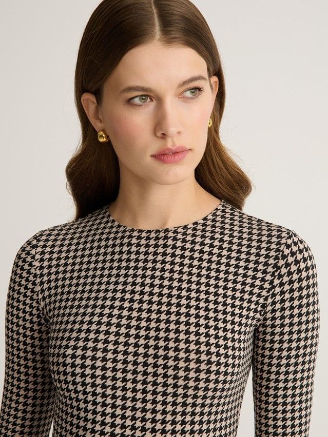 Боди женское CE LBD 3145, р.170-84-90, beige-dogtooth - 3