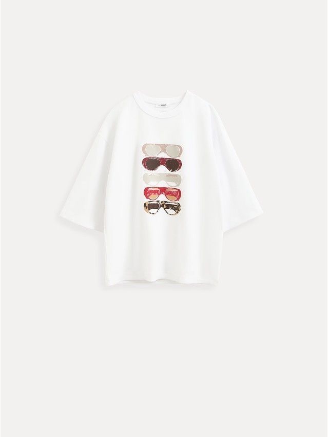 Джемпер жен. C LD 3449, р.170-84, white-glasses - 1