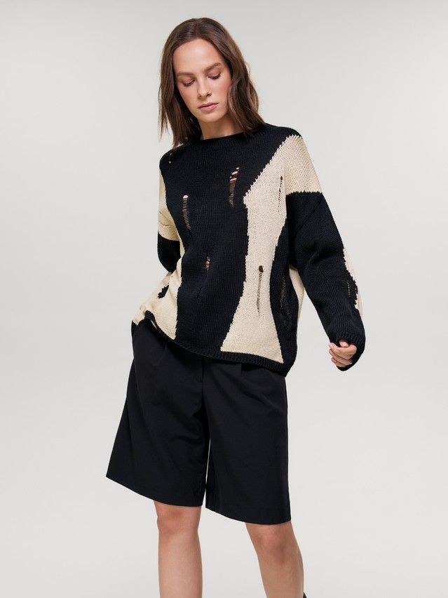 Джемпер женский CE LDK2552 25С-52СП, р.170-84, black-beige - 5