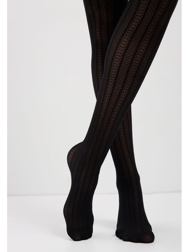 Колготки женские CE FANTASY LACY LINE, р.2, nero - 9