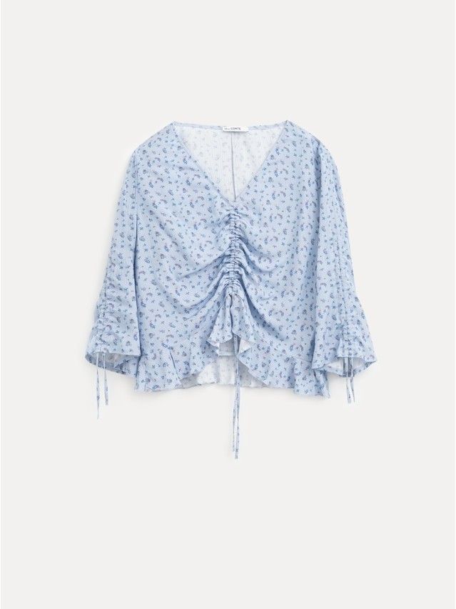 Блузка жен. C LBL 3831, р.170-84-90, blue-flowers - 5