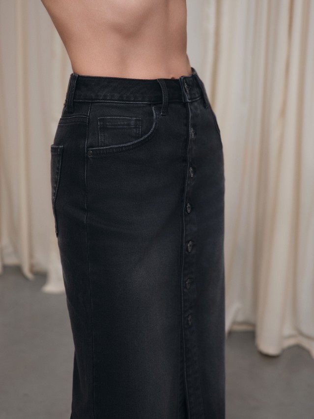 Юбка джинсовая женская C CON-819, р.170-90, washed black - 4