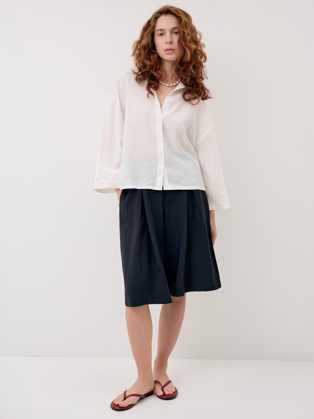 Рубашка жен. C LRU 3423, р.170-84-90, ecru - 1