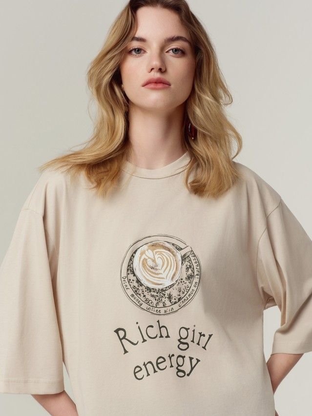 Джемпер женский C LD 3449, р.170-84, beige-coffee - 4