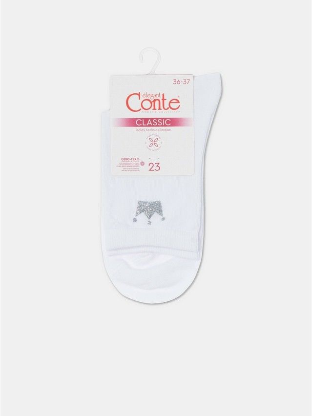 Носки женские хлопковые CE CLASSIC (с декором) 22С-40СП, р.36-37, 430 белый - 6