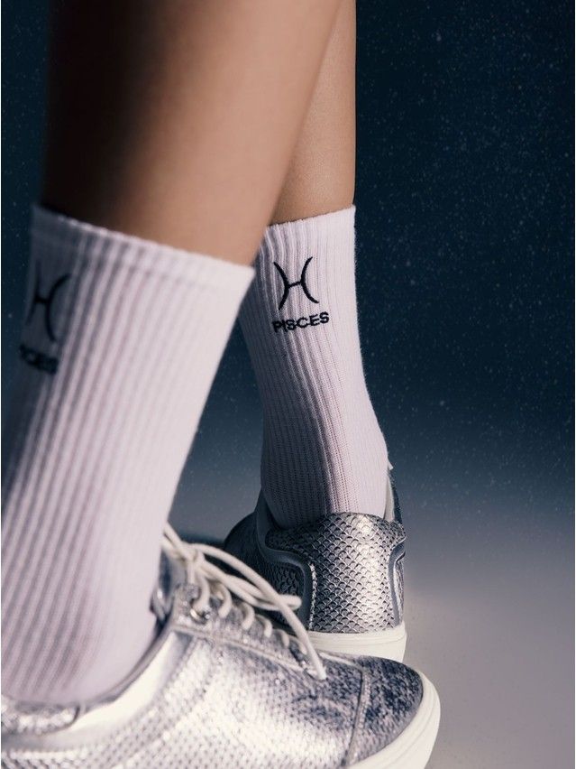 Носки женские хлопковые C FANTASY (с вышивкой) 24С-77СП, р.23-25, 635 черный - 1