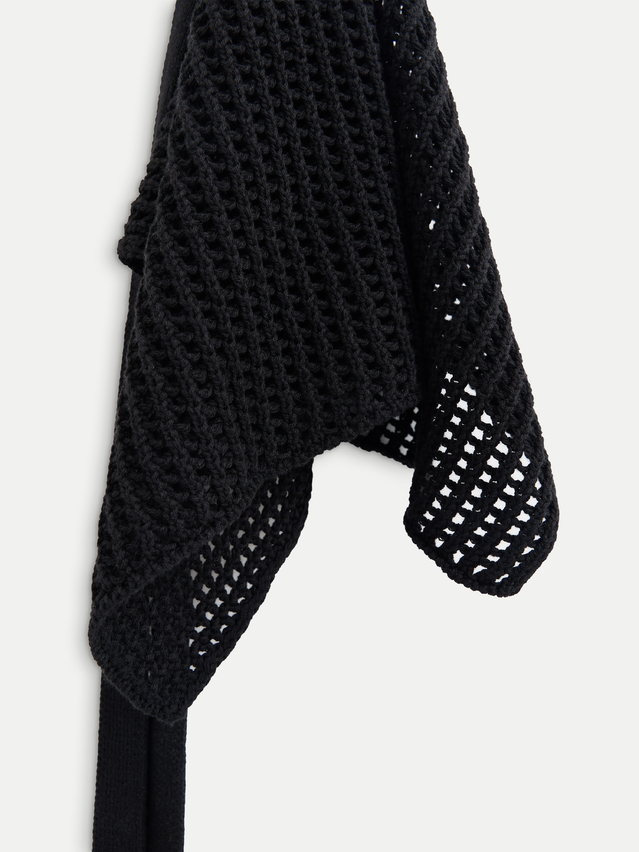 Платок жен. C LDK25195 25С-195СП, р.34*60, black - 9