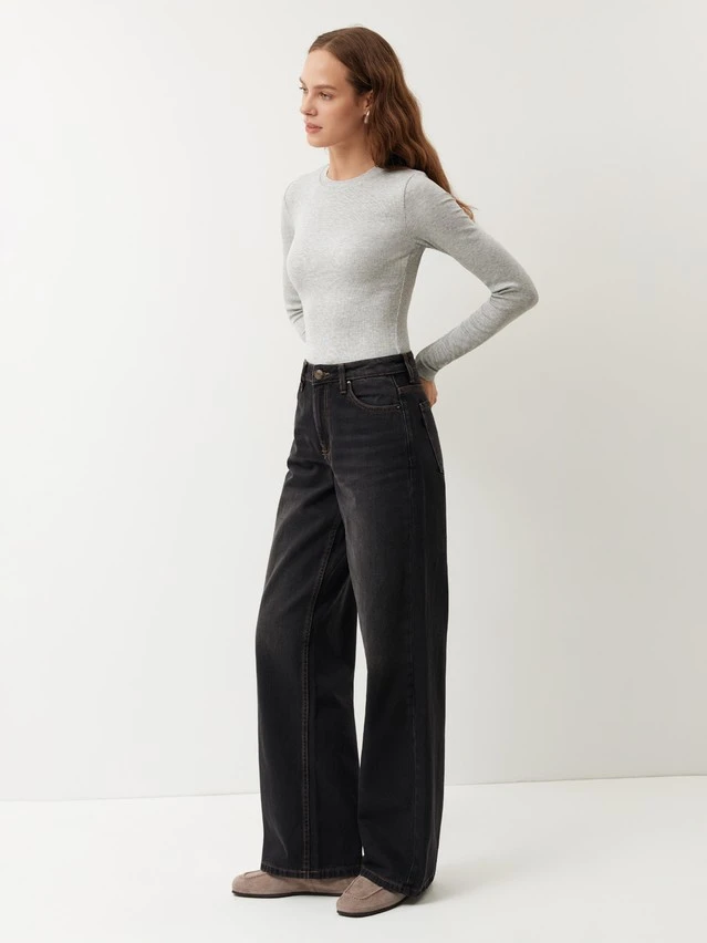 Джинсы жен. C CON-960, р.164-90, washed black - 3