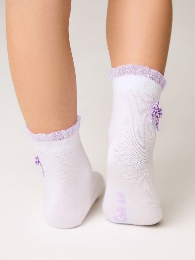 Носки детские CK TIP-TOP (декор, бантики) 25С-1СП, р.12, 1000 белый-сиреневый - 4