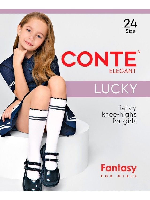 Гольфы детские полиамидные CE LUCKY, р.18, bianco - 4