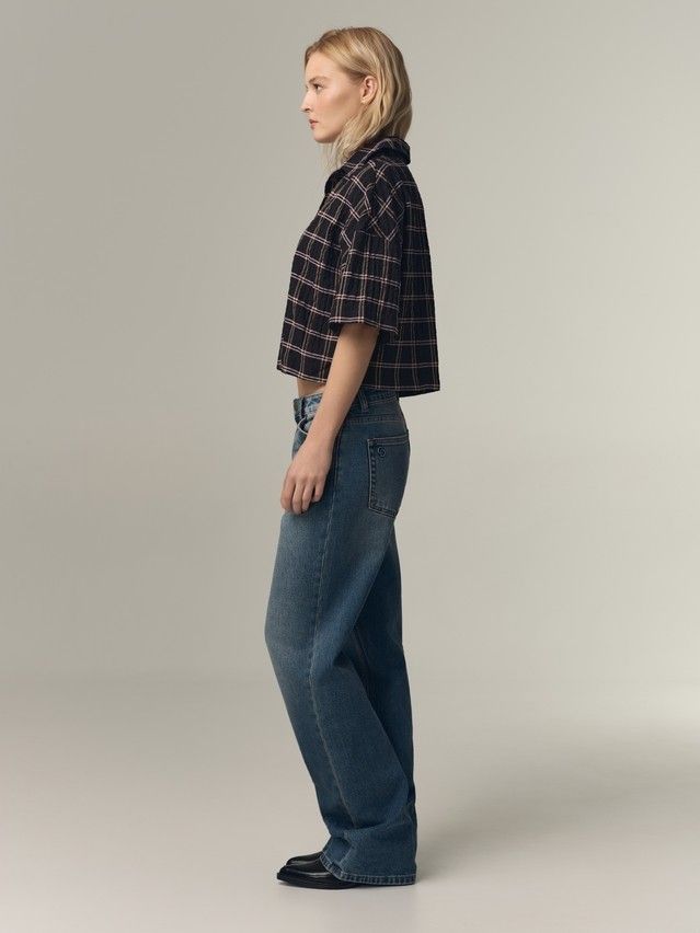 Рубашка жен. C LRU 3320, р.170-84-90, black - 3