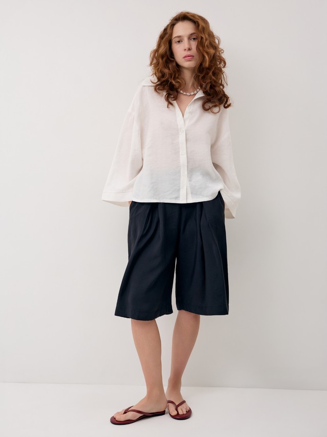 Рубашка жен. C LRU 3423, р.170-84-90, ecru - 7