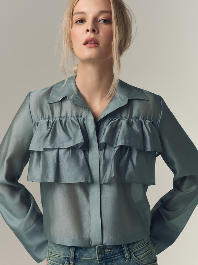 Блузка женская C LBL 3522, р.170-84-90, green-blue - 1