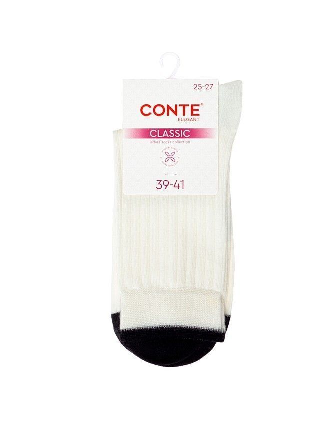 Носки женские хлопковые CE CLASSIC 25С-32СП, р.23-25, 785 молочный-черный - 4