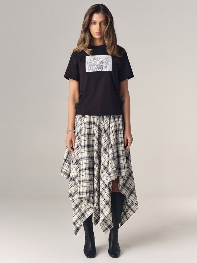 Джемпер женский C LD 3470, р.170-84, black-roses - 3