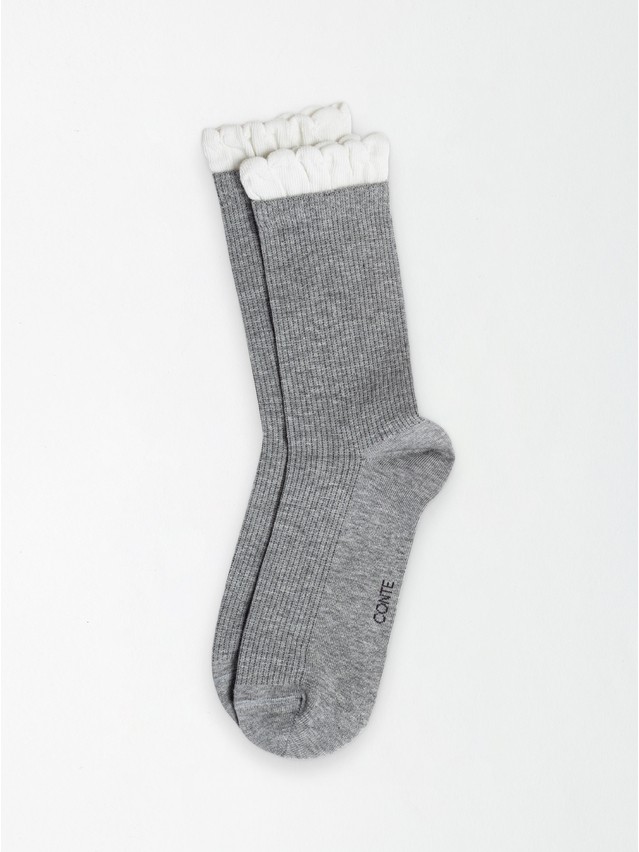 Носки жен. хлопковые CE CLASSIC (декор. пикот) 25С-138СП, р.23-25, 967 серый - 4