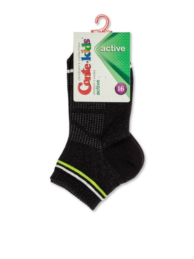 Носки детские ACTIVE (короткие) 13С-34СП, р.16, 508 черный-салатовый - 5