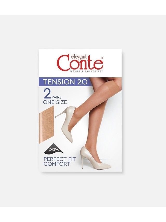 Гольфы полиамидные женские TENSION 20 (2 пары) 8С-3СП, р. 36-39, shade - 2