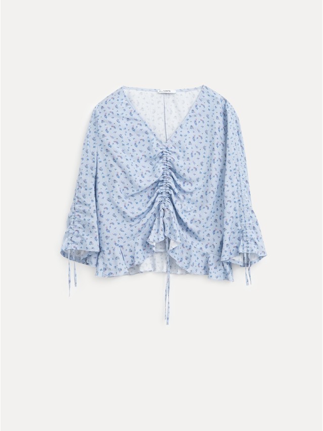 Блузка жен. C LBL 3831, р.170-84-90, blue-flowers - 5