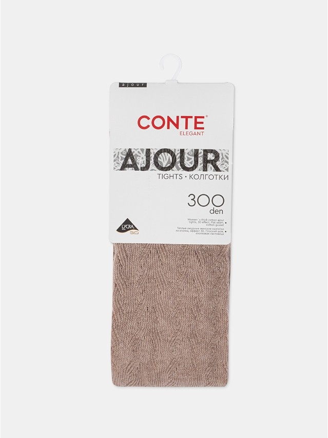 Колготки женские хлопковые CE AJOUR 300 24С-146СП, р.2, 075 beige - 3