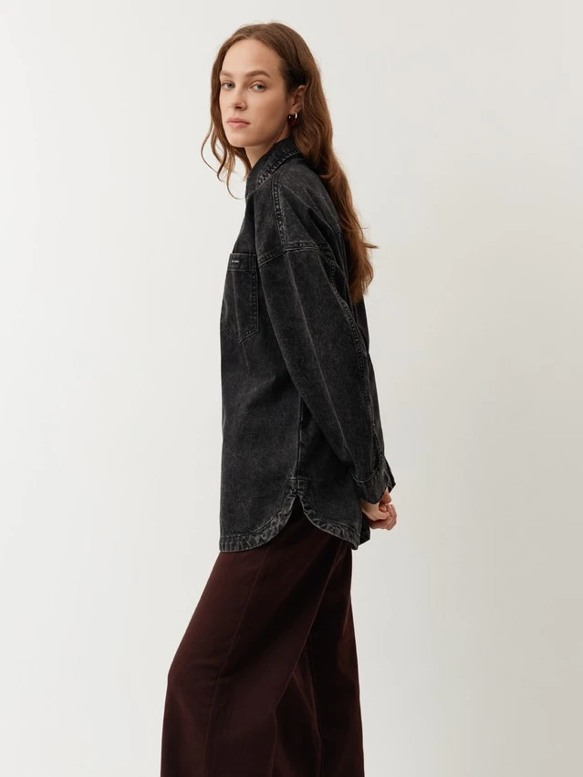 Ветровка джинсовая жен. C CON-984, р.170-84-90, washed black - 3