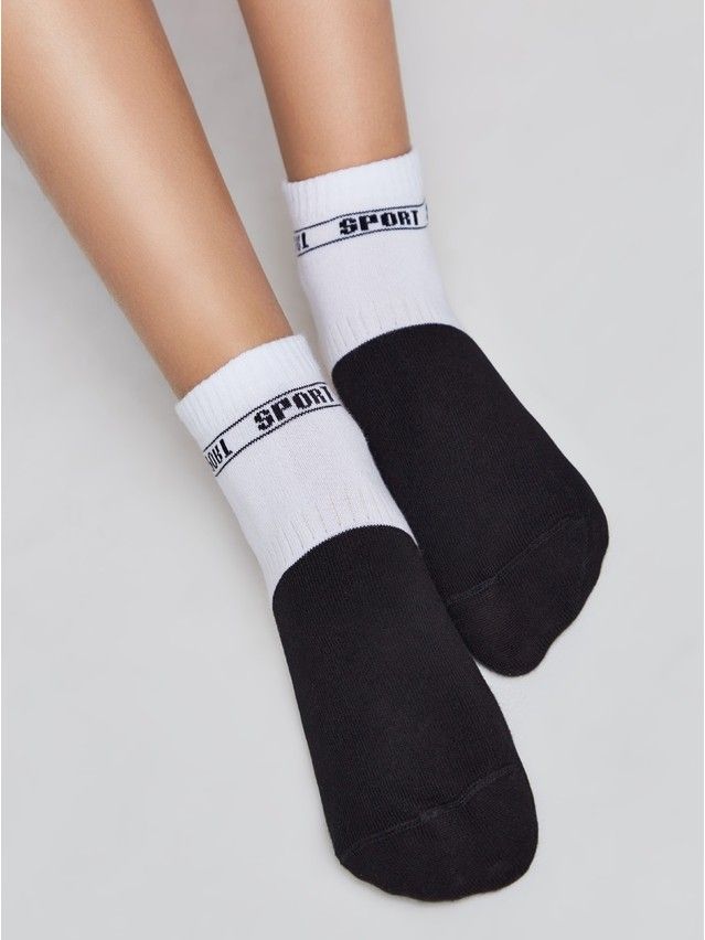 Носки детские ACTIVE (короткие) 13С-34СП, р.20, 510 белый-черный - 1