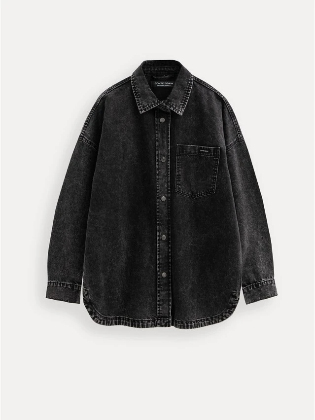 Ветровка джинсовая жен. C CON-984, р.170-84-90, washed black - 9