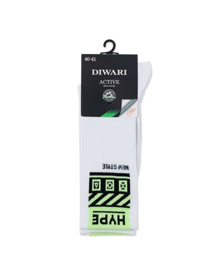 Носки мужские DW ACTIVE (удлиненные, светонакопительные) 22С-97СП, р.25, 487 белый - 2