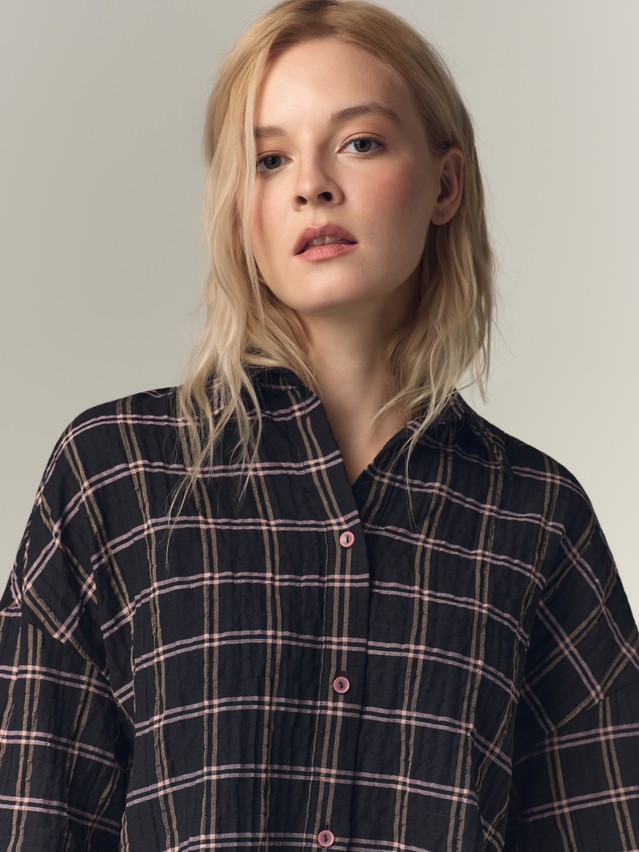 Рубашка жен. C LRU 3320, р.170-84-90, black - 5