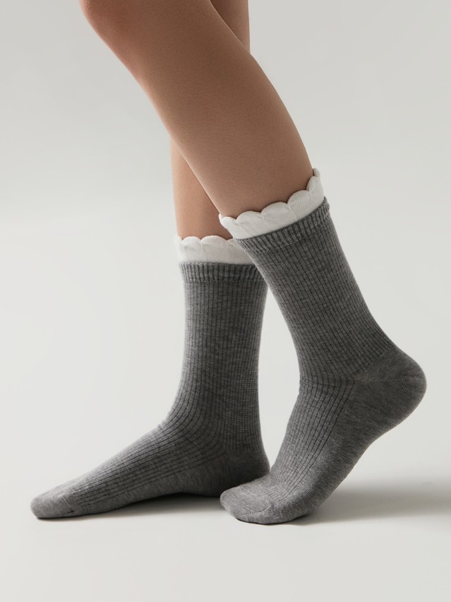 Носки жен. хлопковые CE CLASSIC (декор. пикот) 25С-138СП, р.23-25, 967 серый - 3