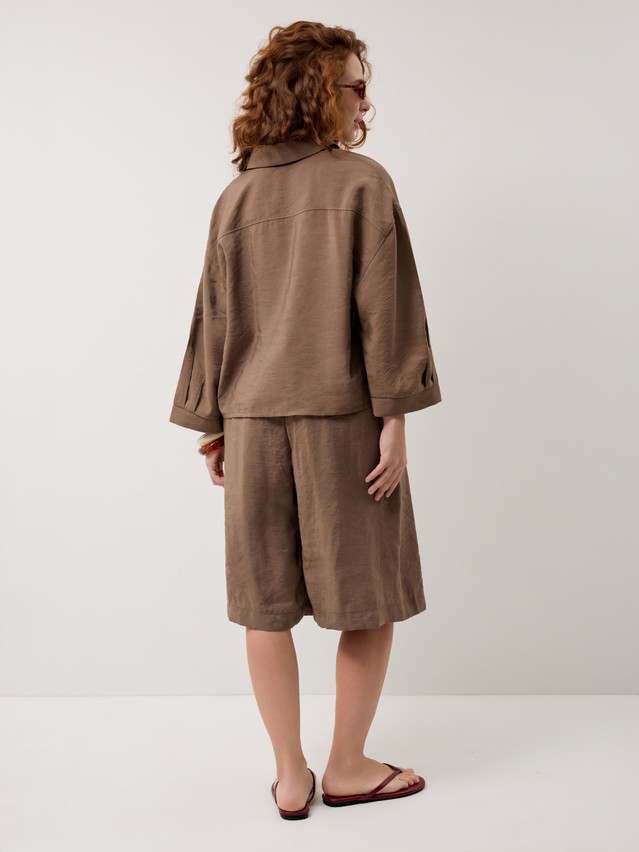 Рубашка жен. C LRU 3423, р.170-84-90, chocolate - 2