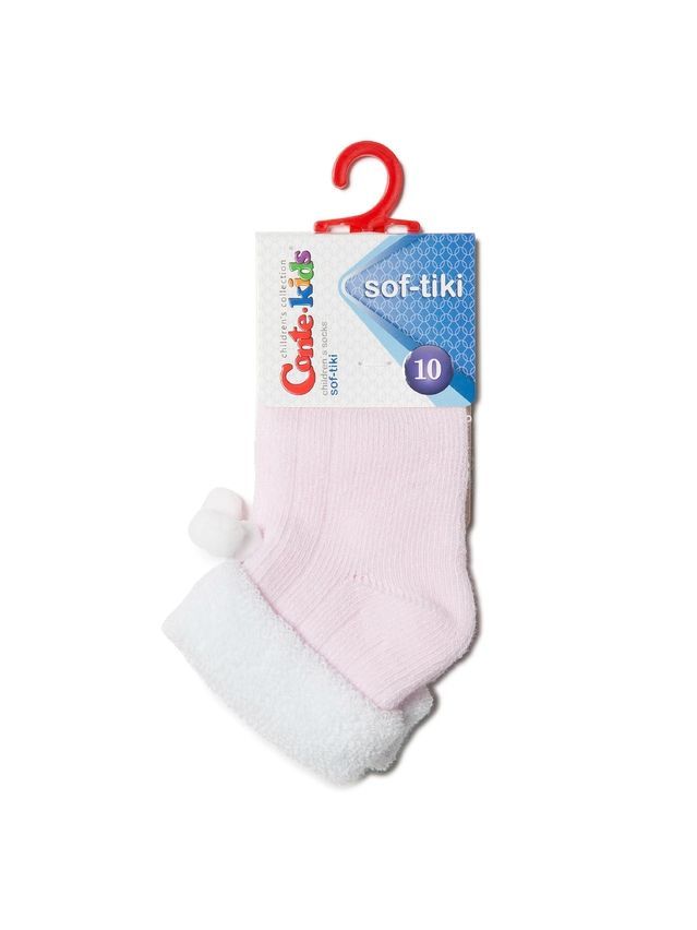 Носки хлопковые детские SOF-TIKI (с отворотом, декор) 15С-4СП, p. 10, светло-розовый, рис. 212 - 2