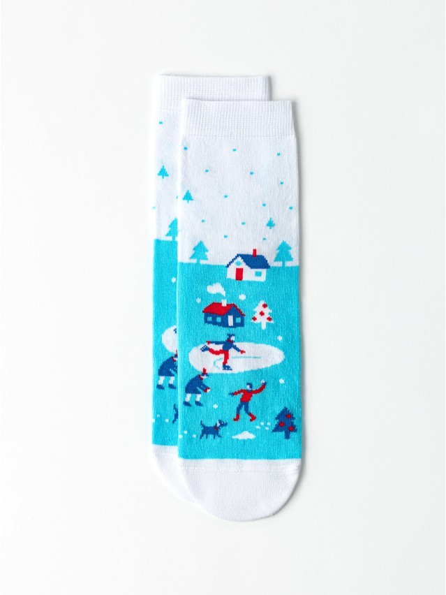 Носки женские хлопковые CE NEW YEAR 21С-76СП, р.23-25, 1025 бирюза - 3