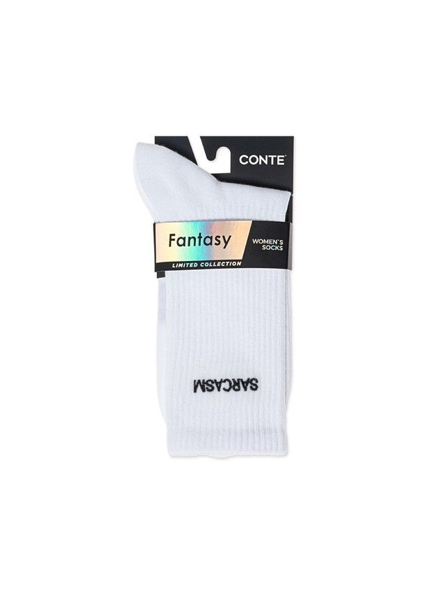 Носки женские хлопковые C FANTASY (с вышивкой) 24С-77/1СП, р.23-25, 700 белый - 4
