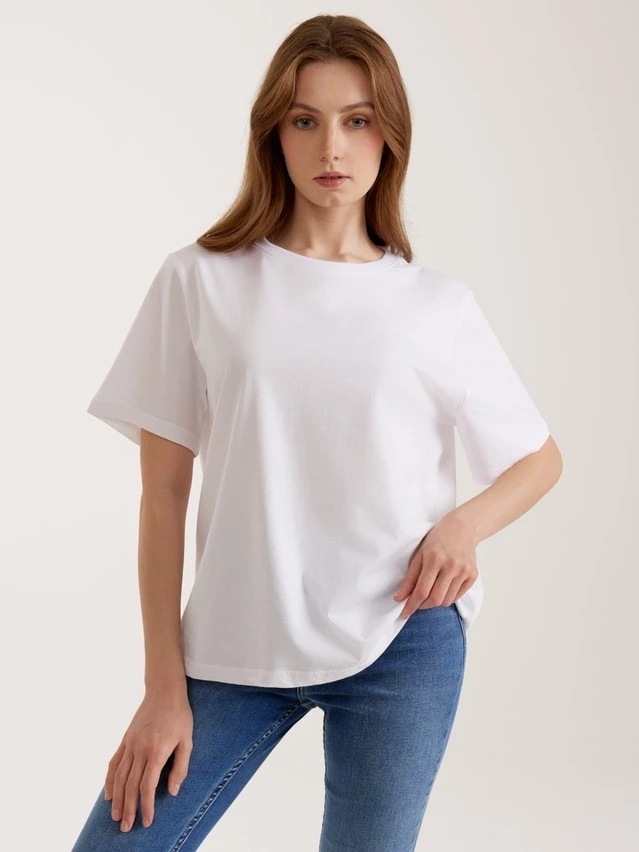 Джемпер жен. CE BASIC COLLECTION LD 5025, р.170-100, white - 3