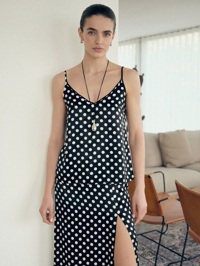 Топ женский CE LTD 2612, р.170-84-90, black-white dots - 1