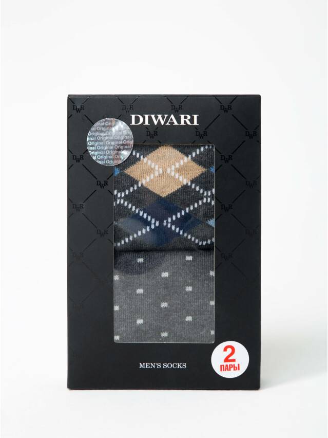 Носки мужские DIWARI (2 пары) 17С-68СП, р. 40-41, 718 темно-серый - 1