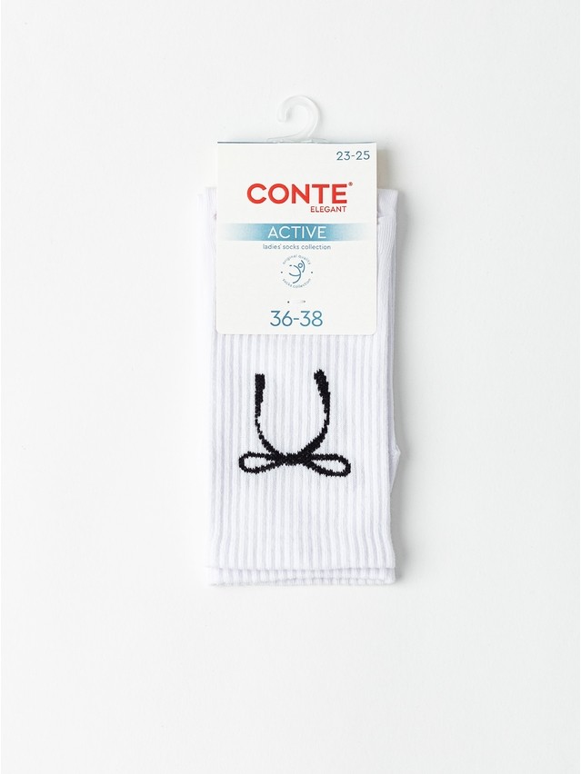 Носки жен. хлопковые CE ACTIVE 20С-20СП, р.23-25, 1102 белый - 4