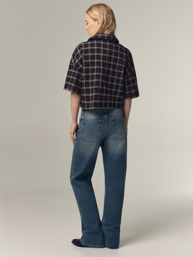 Рубашка жен. C LRU 3320, р.170-84-90, black - 2