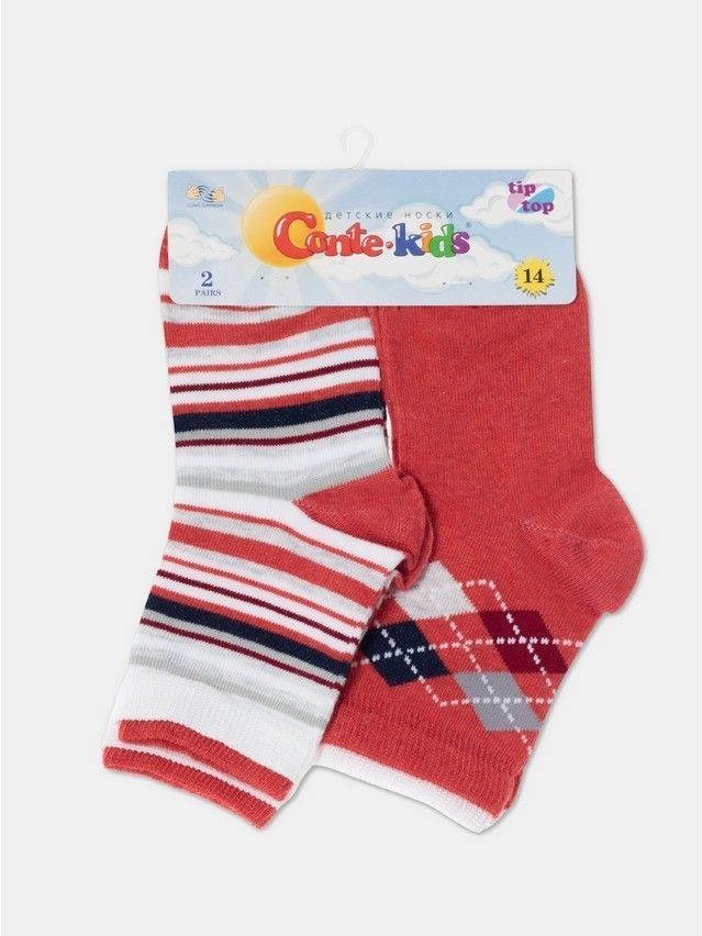 Носки хлопковые детские TIP-TOP (2 пары) 7С-91СП, p. 14, красный, рис. 700 - 5