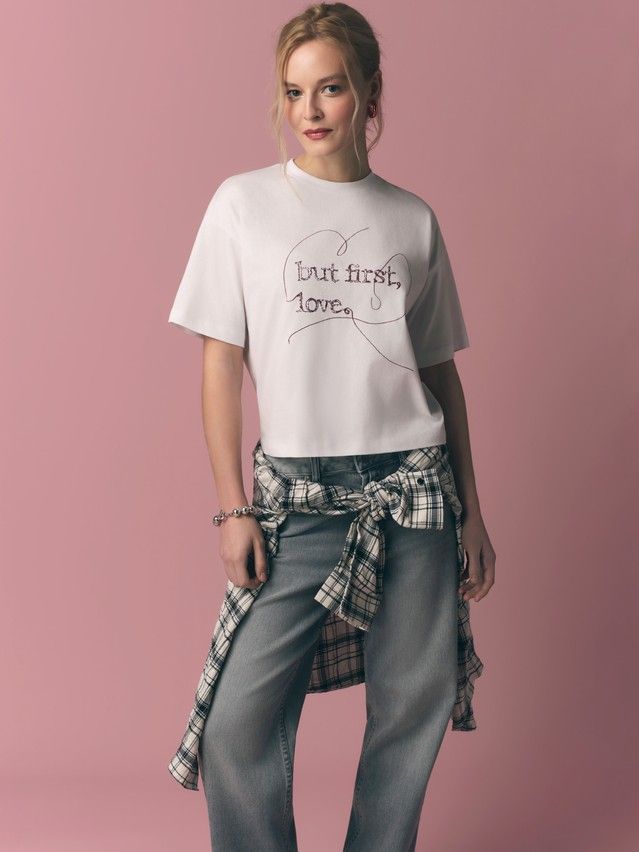 Джемпер женский CE LD 3032, р.170-92, white-love - 4